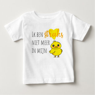 T-shirt Pour Bébé Bébé révéler Niet meer in mijn eendje schattig