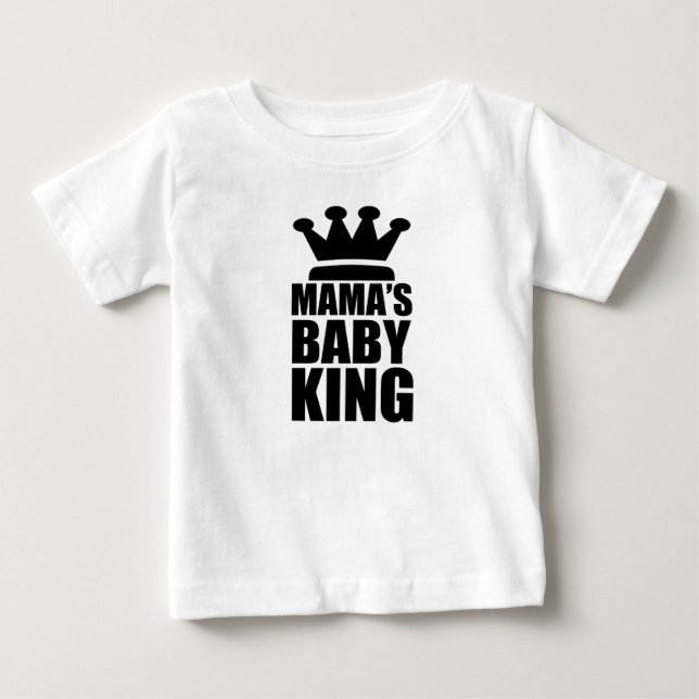 T-shirt Pour Bébé Bébé roi de maman (Devant)