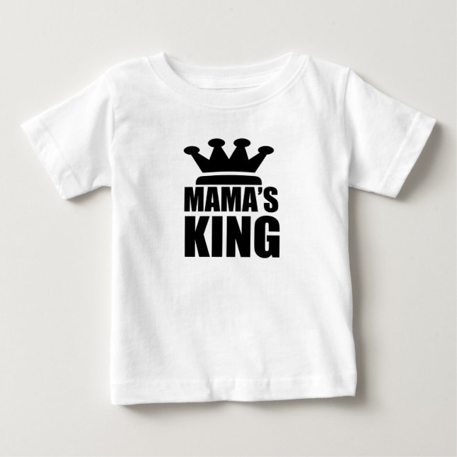T-shirt Pour Bébé Bébé roi de maman (Devant)