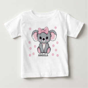 T-shirt Pour Bébé Bébé rose Koala Ours