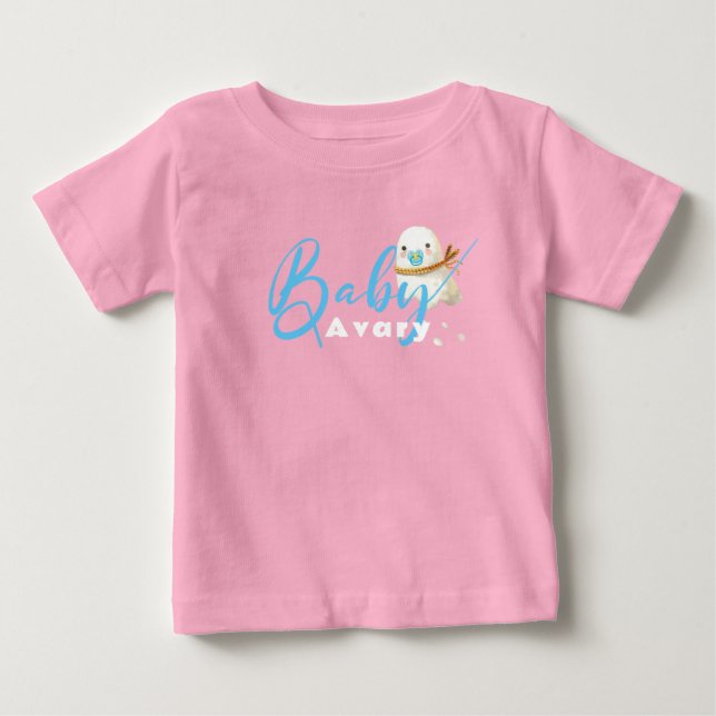 T-shirt Pour Bébé Bébé rose mignon Ghost Pacifier Scarf Boo (Devant)