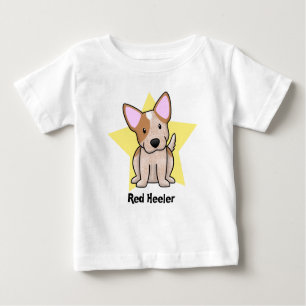 T-shirt Pour Bébé Bébé rouge de Heeler d'étoile de Kawaii