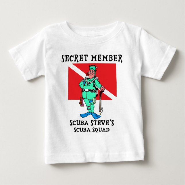 T-shirt Pour Bébé Bébé secret de Steve de SCAPHANDRE de membre (Devant)