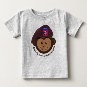 T-shirt Pour Bébé Bébé singe "Le petit parachutiste de papa"