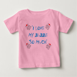 T-SHIRT POUR BÉBÉ BÉBÉ SNAP FOND J'AIME BUBBE TURQUOISE CUTE