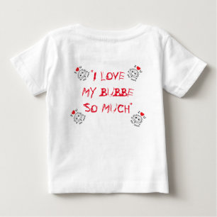 T-SHIRT POUR BÉBÉ BÉBÉ SNAP FOND J'AIME MON BÉBÉ JUIF BÉBÉ