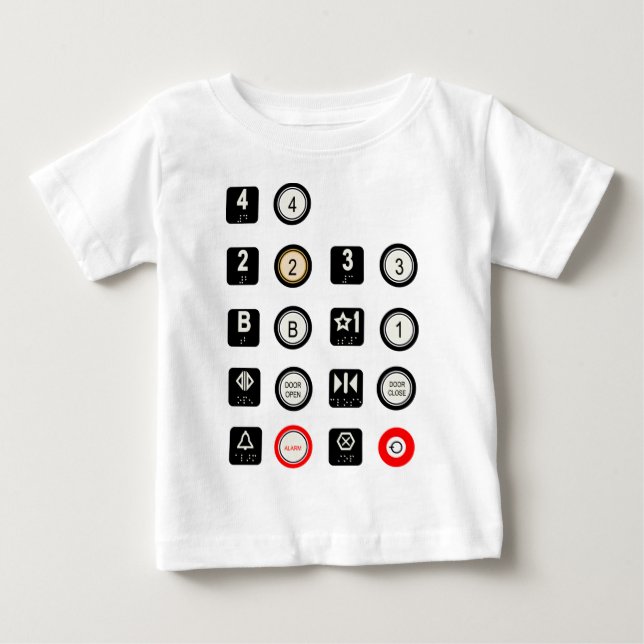 T-shirt Pour Bébé Bébé T d'ascenseur (Devant)