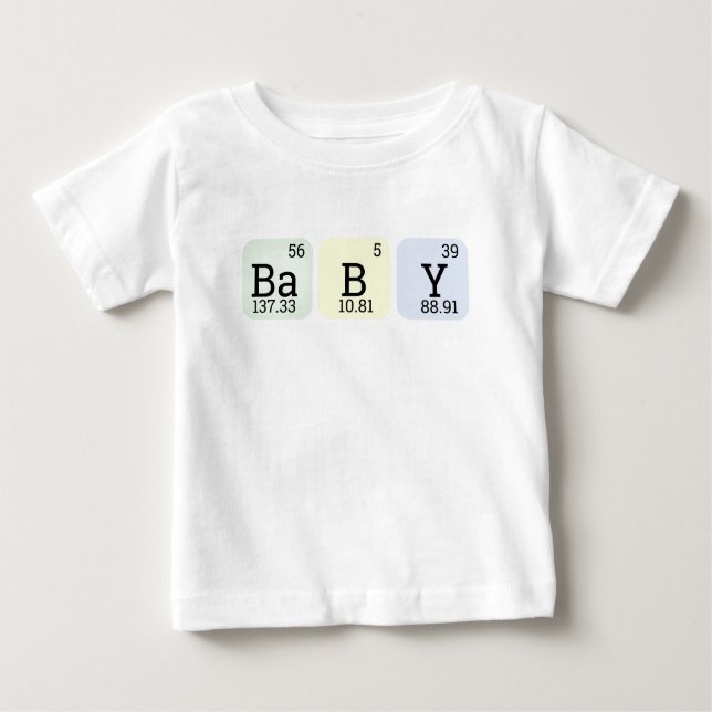 T-shirt Pour Bébé Bébé Table périodique Science Chimie Enseignant Bl (Devant)