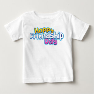 T-shirt Pour Bébé Bébé Tee avec logo "Joyeuse Journée d'amitié"