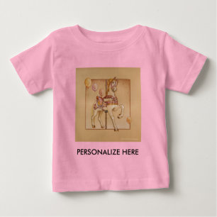 T-shirt Pour Bébé Bébé, tee - shirt - carrousel pourpre de poney