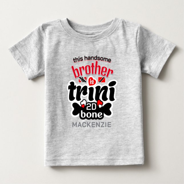 T-shirt Pour Bébé Bébé Trini Frère De Bone (Devant)