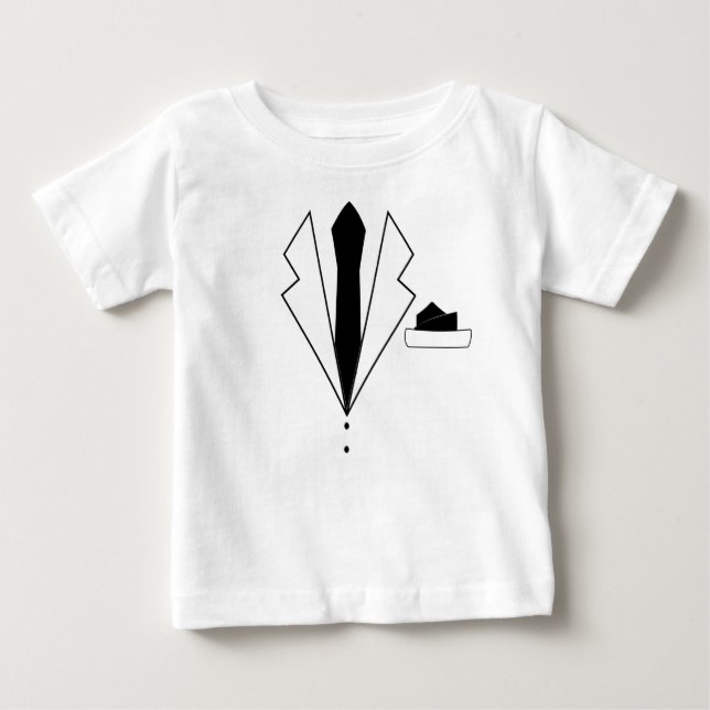 T-shirt Pour Bébé Bébé Tuxedo (Devant)