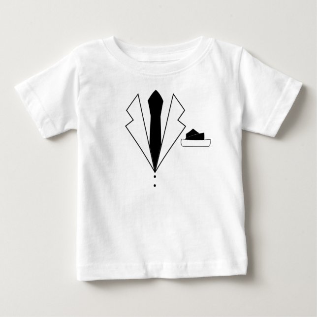 T-shirt Pour Bébé Bébé Tuxedo (Devant)