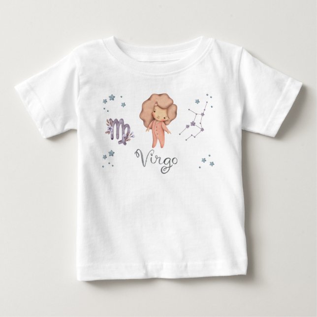 T-shirt Pour Bébé Bébé Zodiaque Vierge BodySuit et T-Shirt (Devant)
