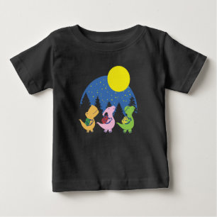 T-shirt Pour Bébé Bébés Dinosaures Rentrent à l'École