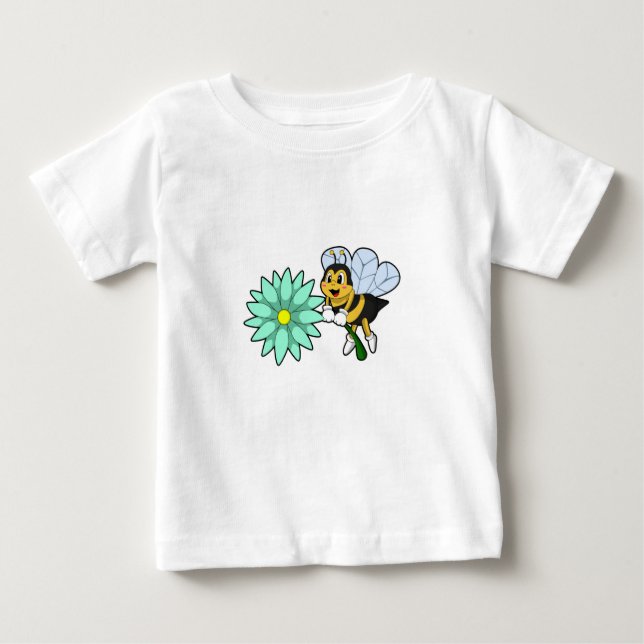 T-shirt Pour Bébé Bee with flower.PNG (Devant)
