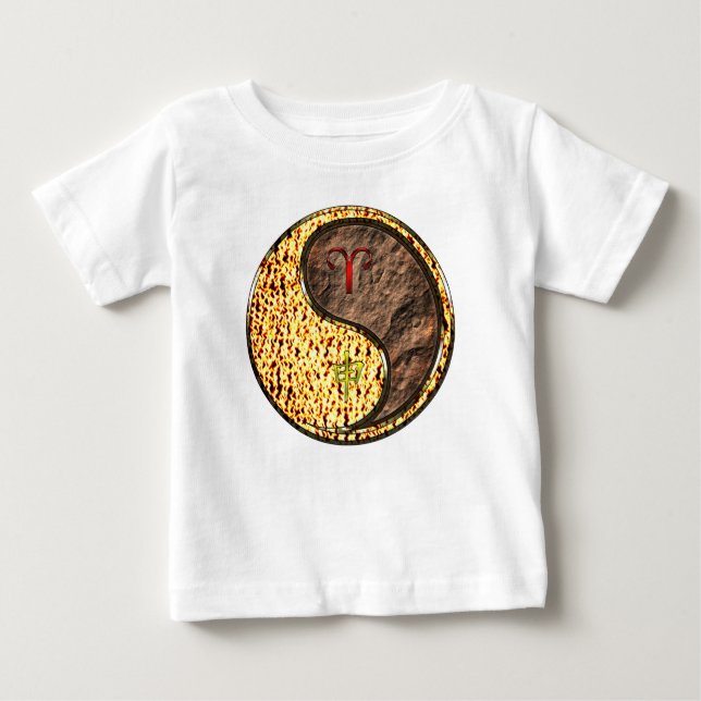 T-shirt Pour Bébé Bélier & Singe de Terre (Devant)