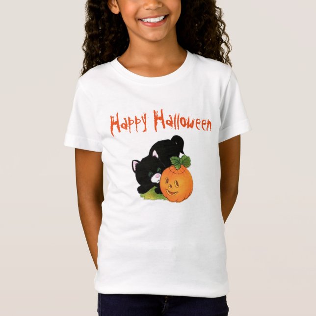 T-shirt pour bébé Bella pour filles/Citrouille (Devant)