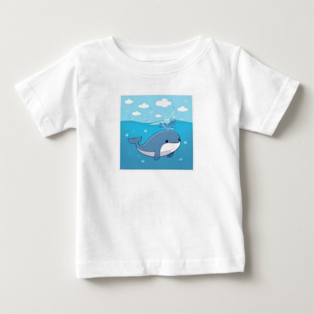 T-shirt Pour Bébé Belle Baleine ! (Devant)