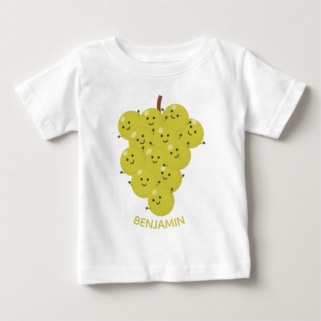 T-shirt Pour Bébé Belle bande de raisins amusante illustration (Devant)