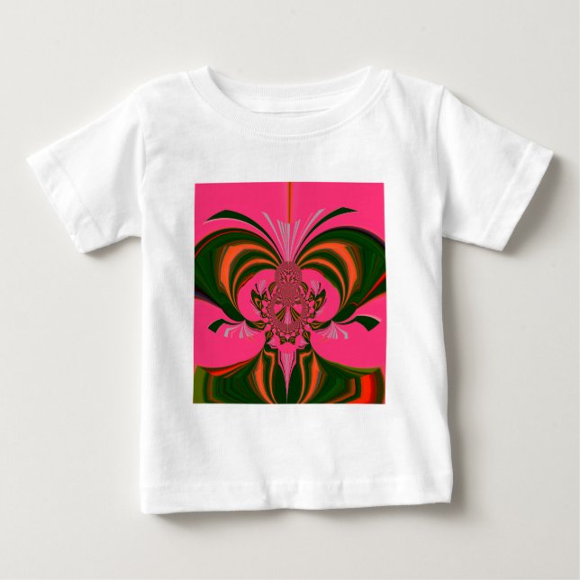 T-shirt Pour Bébé Belle belle Africaine Hot rose rouge or vert (Devant)