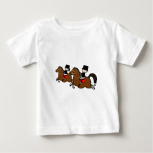 T-shirt Pour Bébé Belle caricature garçon fille équitation dressage 
