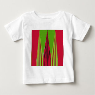 T-shirt Pour Bébé Belle conception d'art fractal jaune rouge