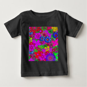T-shirt Pour Bébé Belle couleur Extraordinaire motif floral design