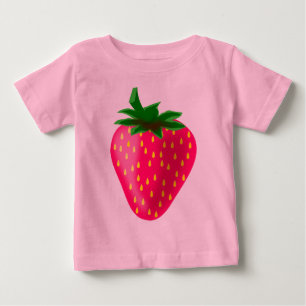 T-shirt Pour Bébé Belle et douce fraise