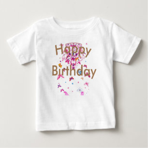 T-shirt Pour Bébé Belle fantastique design féminin Joyeux anniversai