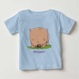 T-shirt Pour Bébé Belle illustration de dessin animé de bébé wombat