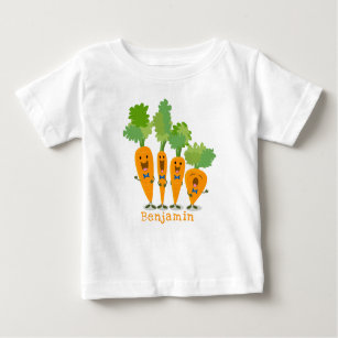 T-shirt Pour Bébé Belle illustration du quatuor de carottes à carott