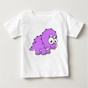 T-shirt Pour Bébé Belle Illustration D'Un Tricératops.