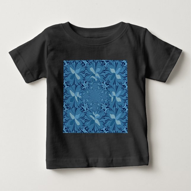 T-shirt Pour Bébé Belle Iridescente Extraordinaire Bleu Kaleidoscope (Devant)