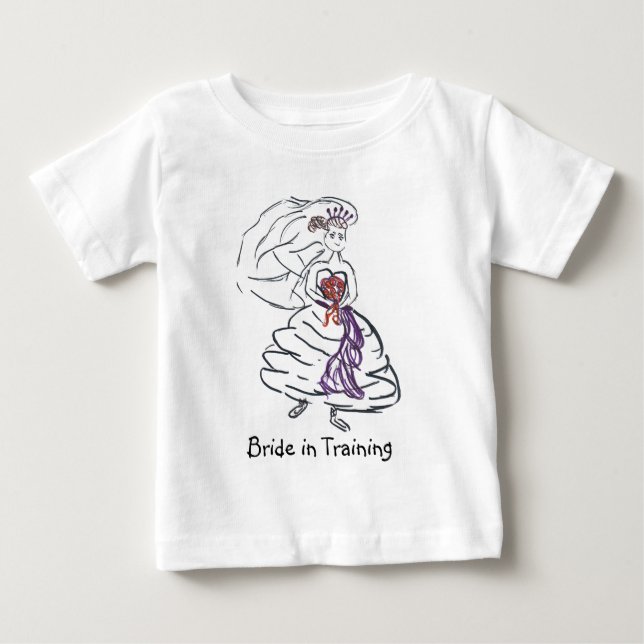 T-shirt Pour Bébé Belle Mariée (Devant)