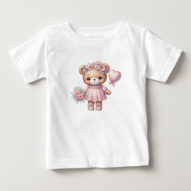 T-shirt Pour Bébé Belle Ours (Devant)