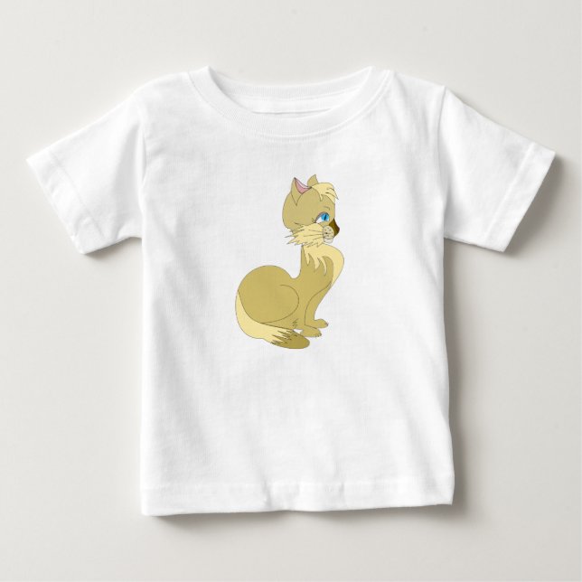 T-shirt Pour Bébé Belle T-shirt bébé chatte (Devant)
