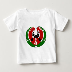 T-shirt Pour Bébé Belle Tapisserie kenyane : Drapeau kényan Papillon