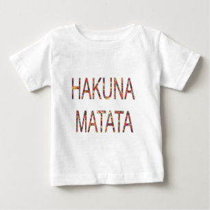 T-shirt Pour Bébé Belles couleurs Vintages africaines Hakuna Matata 