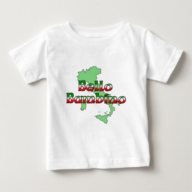 T-shirt Pour Bébé Bello Bambino (Beau bébé italien) (Devant)
