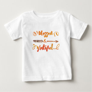 T-shirt Pour Bébé béni et reconnaissant l'action de grâce
