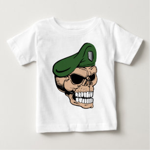 T-shirt Pour Bébé Beret vert crâne