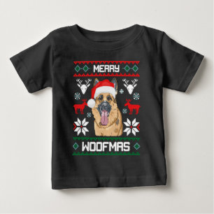 T-shirt Pour Bébé Berger allemand Merry Woofmas Sweatshirt Noël