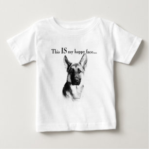 T-shirt Pour Bébé Berger allemand visage heureux
