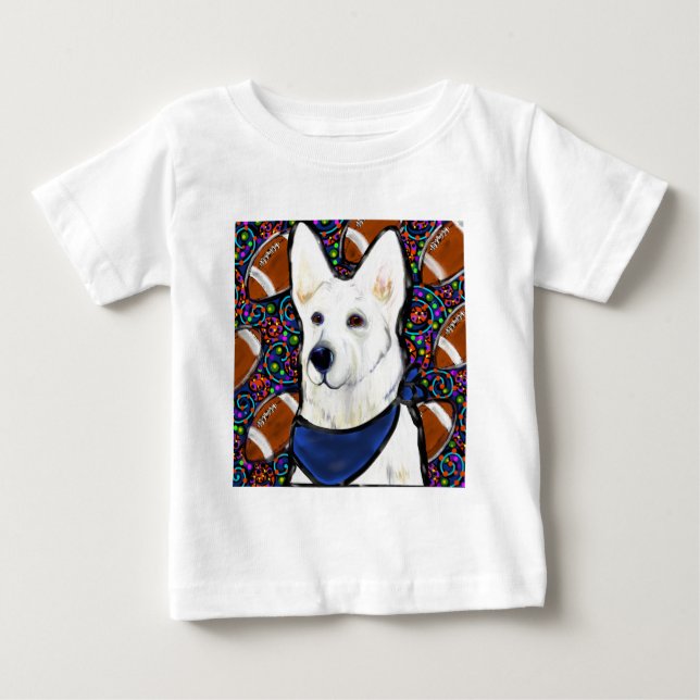 T-shirt Pour Bébé Berger Blanc Allemand (Devant)