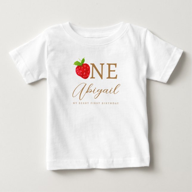 T-shirt Pour Bébé Berry 1ère fraise Anniversaire (Devant)