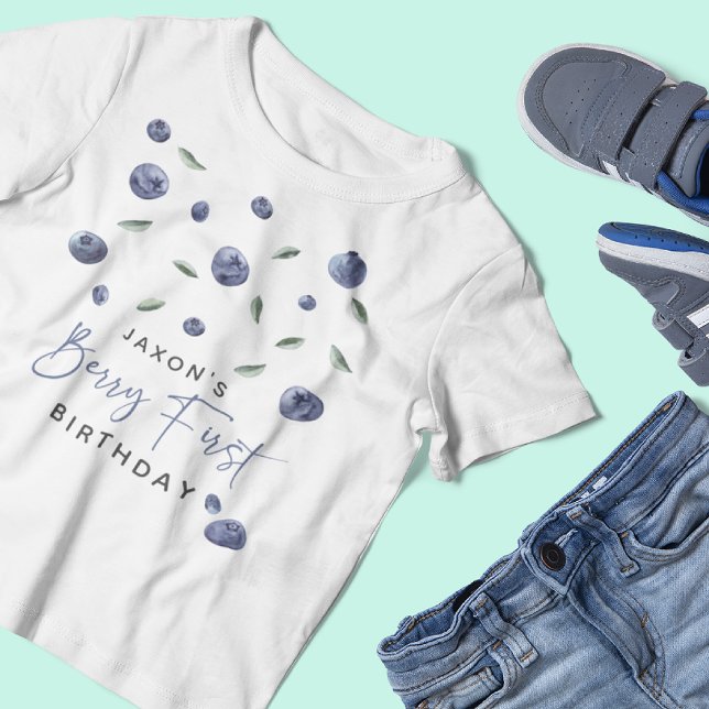 T-shirt Pour Bébé 'Berry First' Myrtille 1er Anniversaire (Créateur téléchargé)