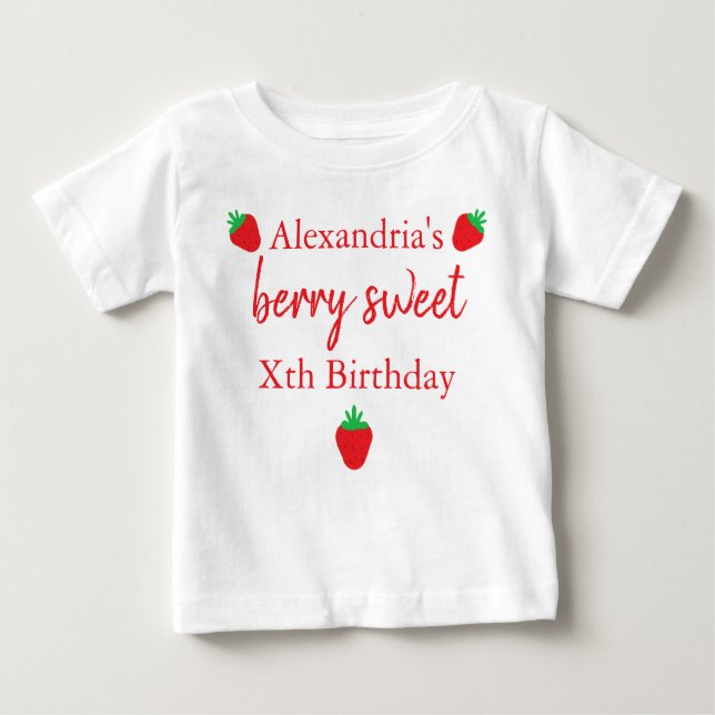 T-shirt Pour Bébé Berry Sweet Anniversaire (Devant)