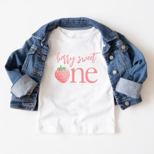 T-shirt Pour Bébé Berry Sweet One Strawberry First Birthday Shirt