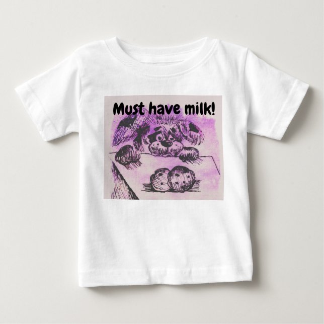 T-shirt Pour Bébé Besoin de lait (Devant)